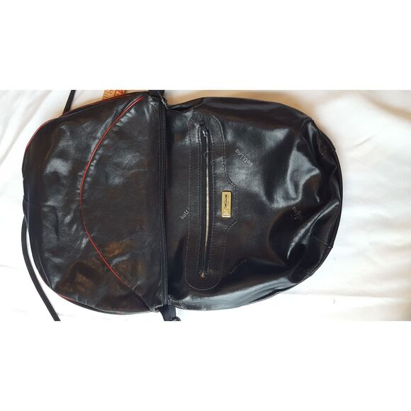 Vintage BETTINA Black with Red Piping‎ Leather purse, EUC, size small - Picture 11 of 12